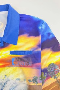 Order Men's Long Sleeve Dye Sublimation Polo Shirt Personal Design Water Sports 3 Button Chest Left Front Chest Pocket Printing Throughout Dye Sublimation Manufacturer 100%Polyester P1428 detail view-2